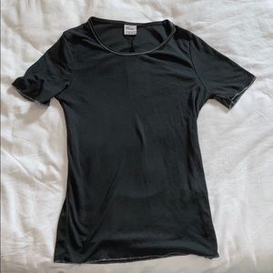 Dark gray short sleeve shirt